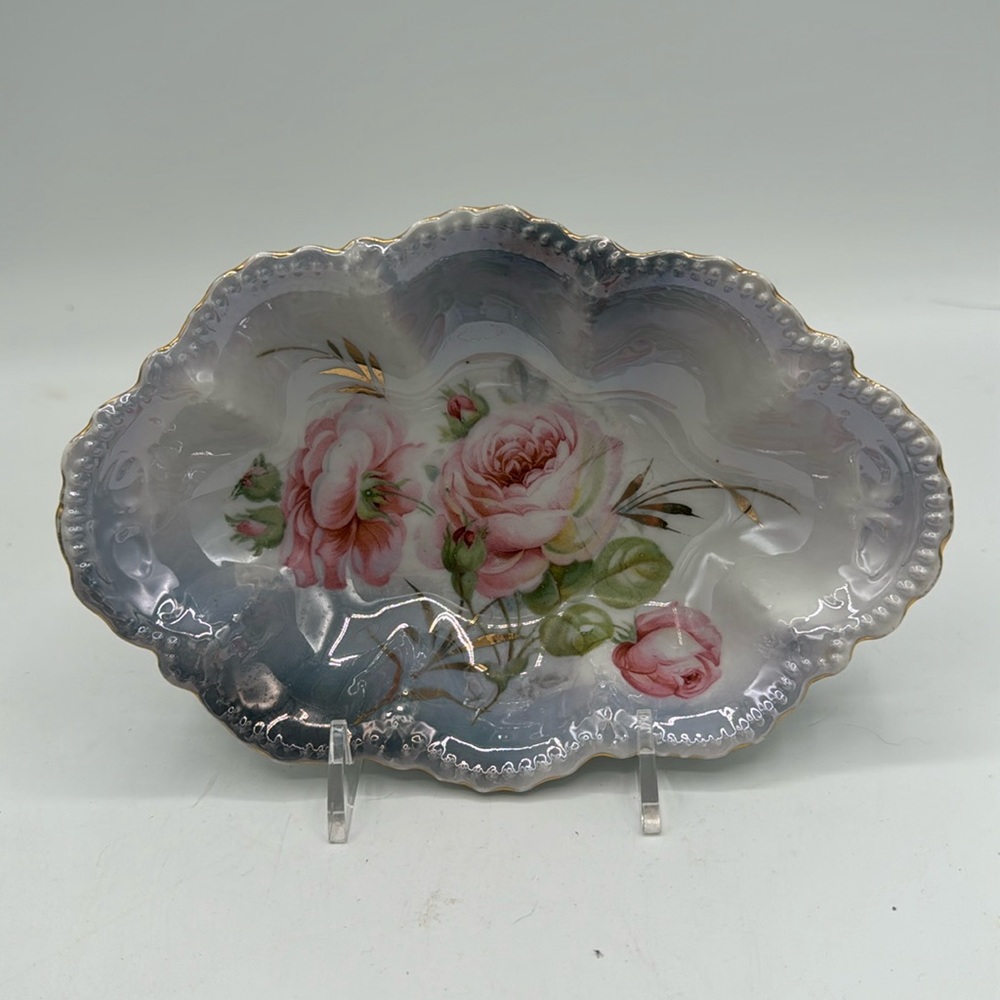 Lusterware Small Relish Dish, Germany